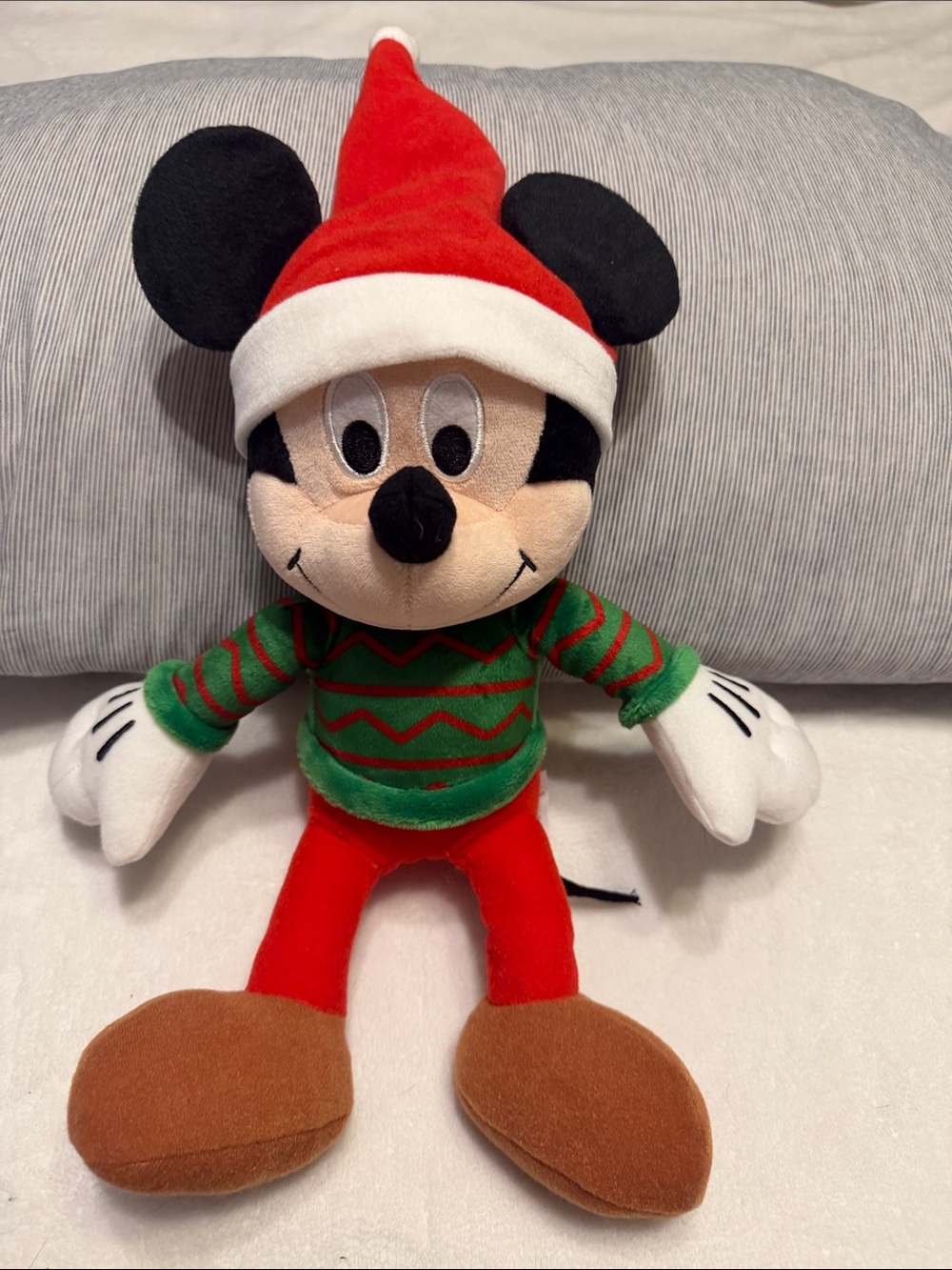 Disney Mickey Mouse Holiday Plush - Red, Green, Black, White, Brown